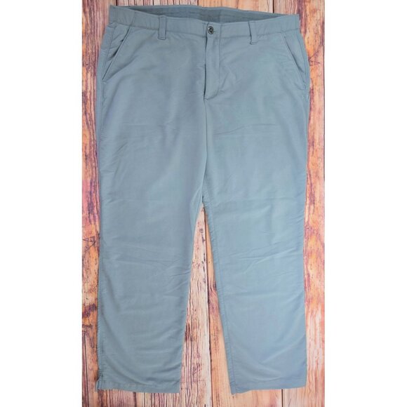 Under Armour Mens Golf Pants 42 x 32 Light Gray Stretch Performance - Picture 1 of 8